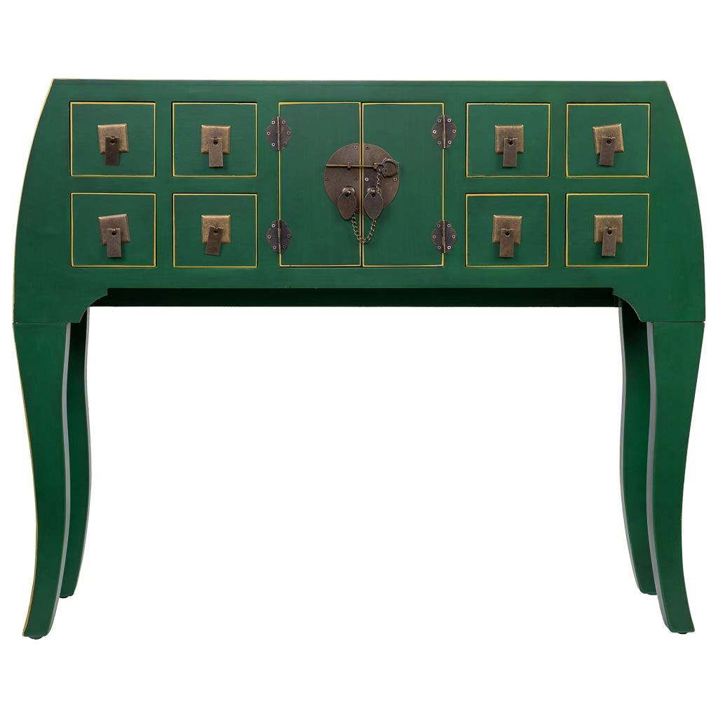Mobile da ingresso in legno con 4 cassetti e 2 porte 98x26x80h cm