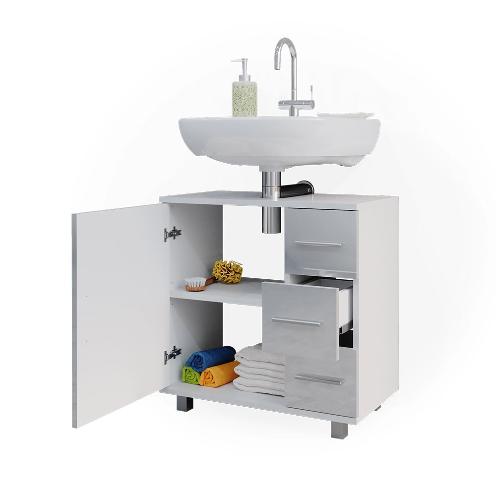 Vicco Mobile sottolavabo per bagno Bianco lucido 60 x 60.8 cm