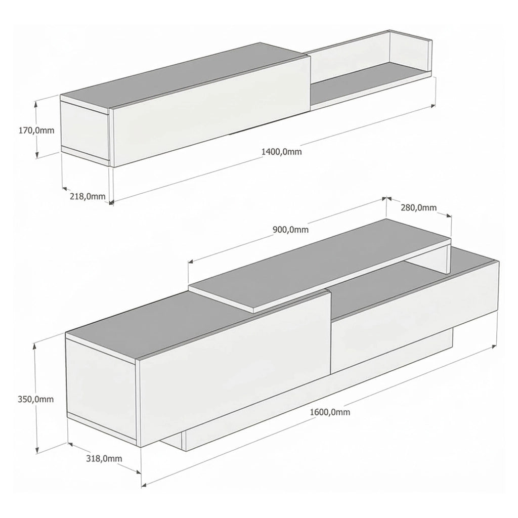 Mobile Soggiorno Gais, Parete Attrezzata Modulabile, Marrone Noce