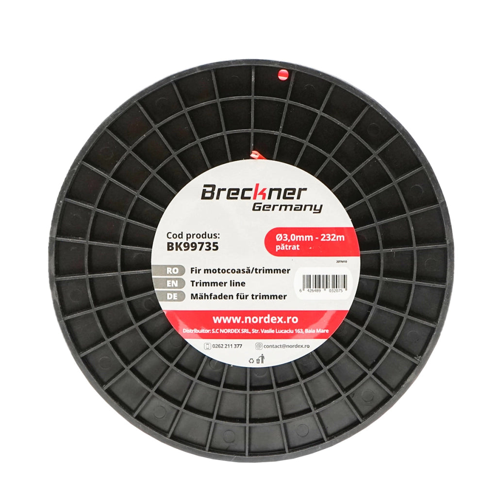 Filo quadrato per decespugliatore, 3 mm x 232 m Breckner Germany