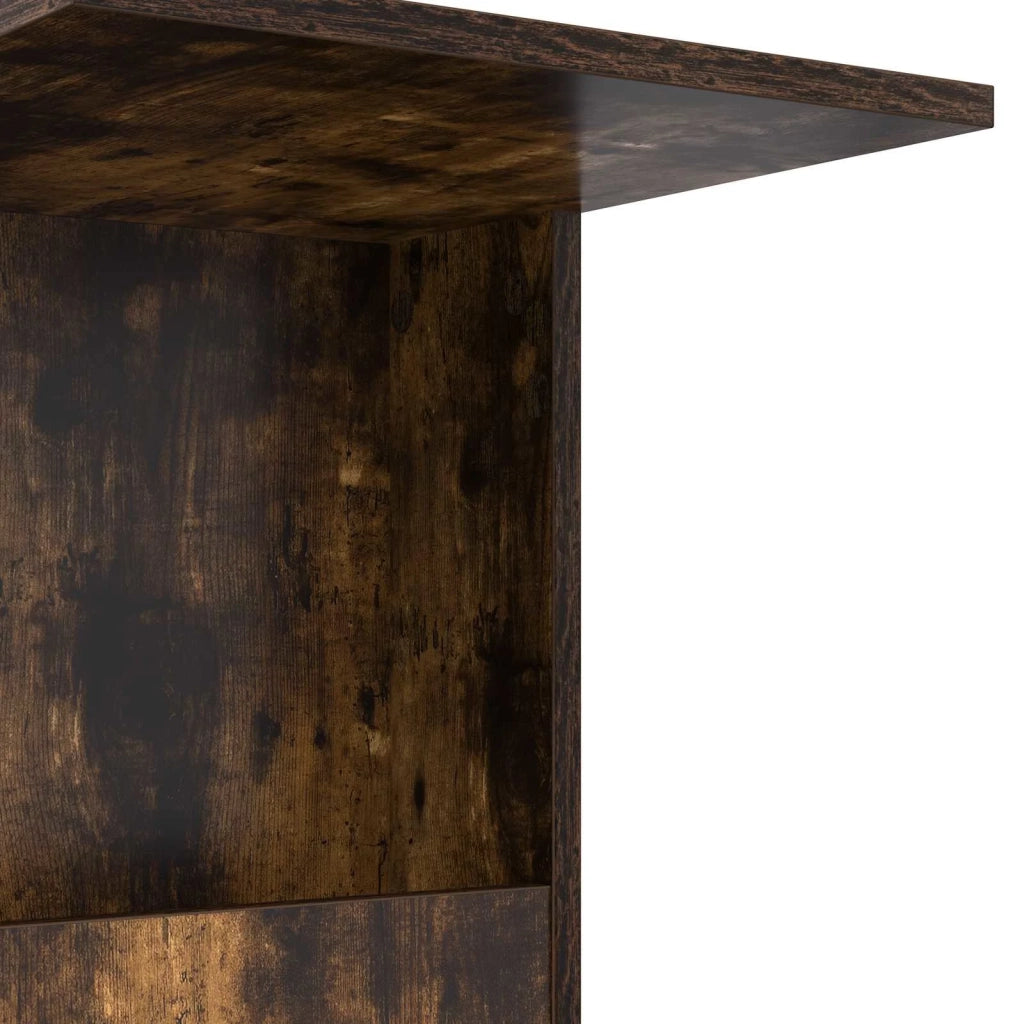 Tavolo laterale con ruota Rovere fumé 40 x 35 x 60 cm 8000376