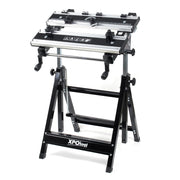 Banco da lavoro portatile e pieghevole max 100 kg altezza e inclinazione regolabili 77-107cm