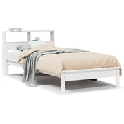 Letto singolo | Letto per adulti | Letto Libreria senza Materasso Bianco 100x200 cm Legno di Pino