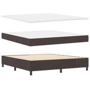 Letto a molle con testiera Marrone scuro 180 x 200 cm Tessuto 3342966