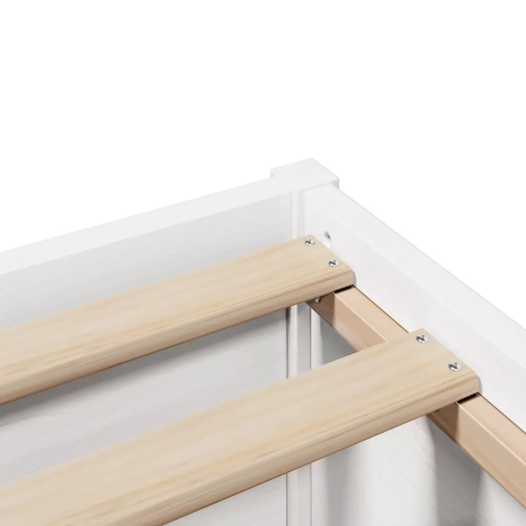 vidaXL Giroletto con Testiera Bianco 90x190 cm Legno Massello di Pino