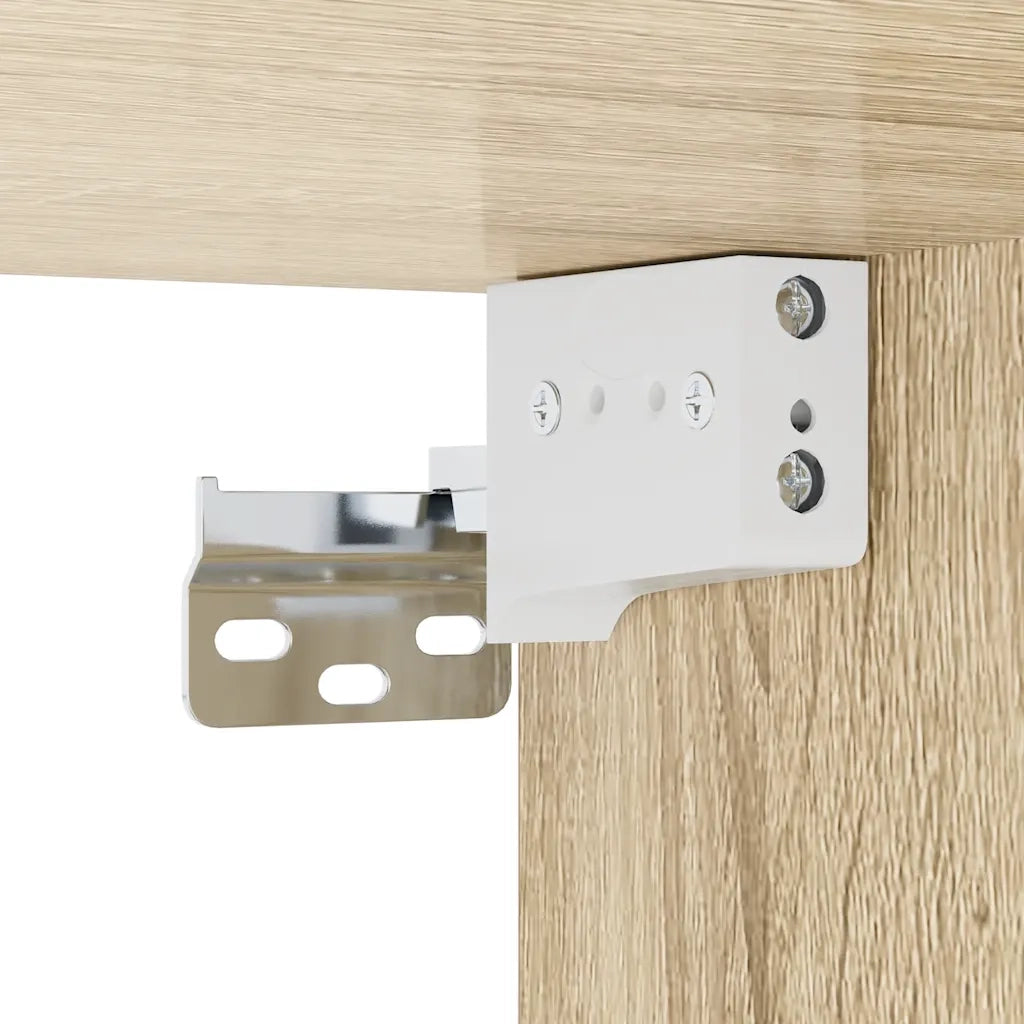 Pratico mobile contenitore a parete 60 x 31 x 70 cm realizzato in legno composito di rovere Sonoma 02_0048781