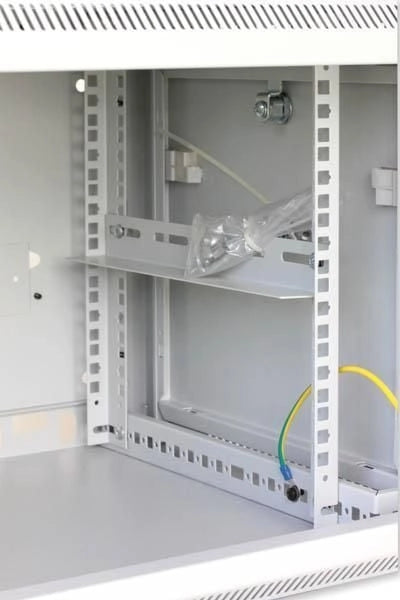 Armadio Rack 19'' a muro 12 unità sezione unica prof. 450mm Grigio