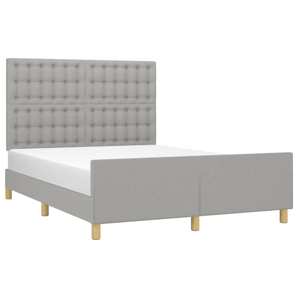 Giroletto senza Materasso Grigio Chiaro 140x190 cm Tessuto