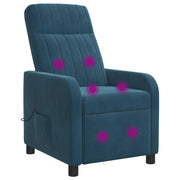 Poltrona Massaggiante Blu Velluto (V) 42035128