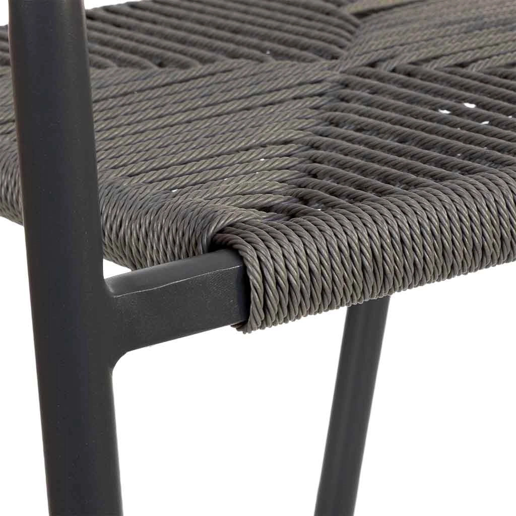 Sedia in rattan sintetico grigio 56x60x80