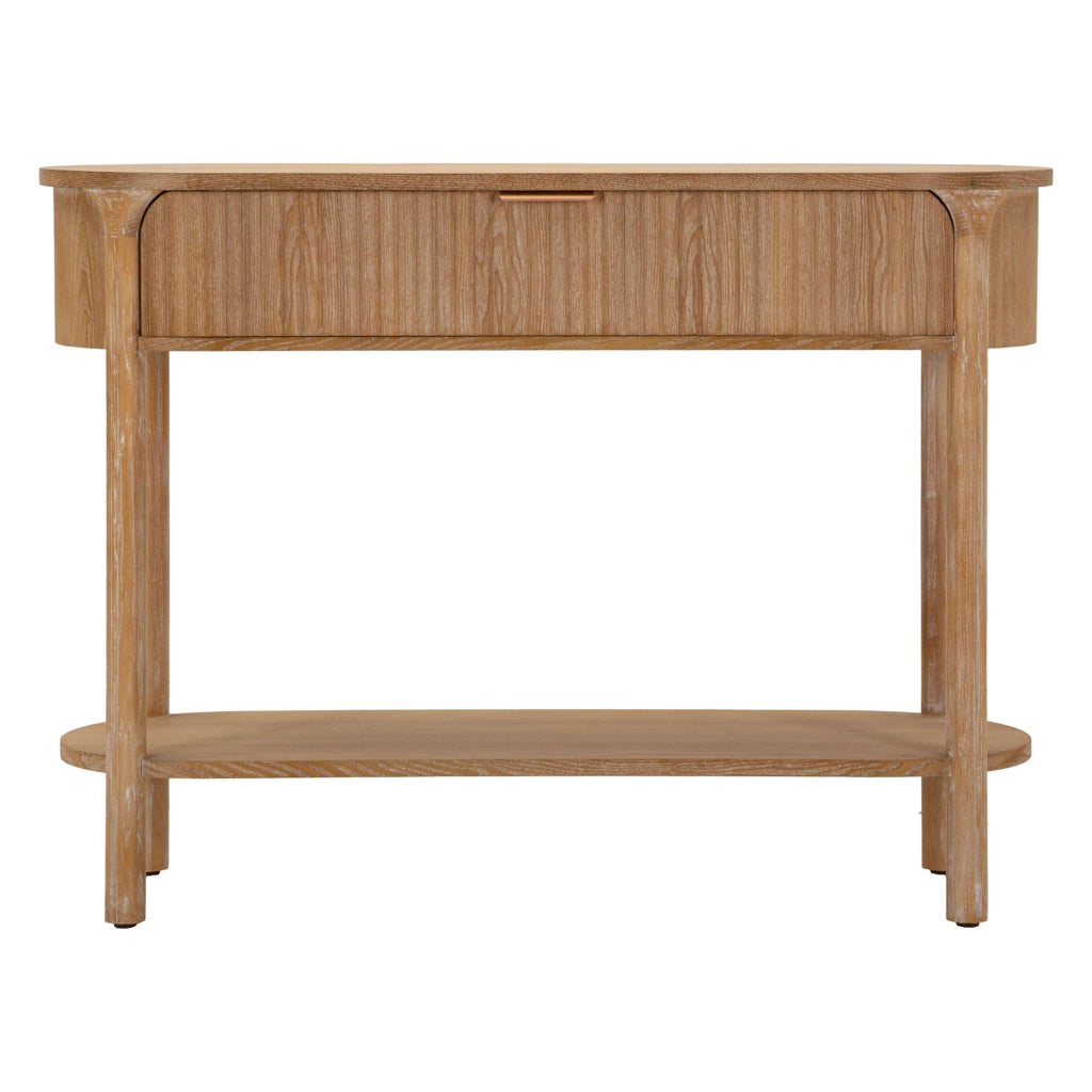 Faliha, Consolle 2 Ripiani, 110x40x80h cm Marrone Ciliegio