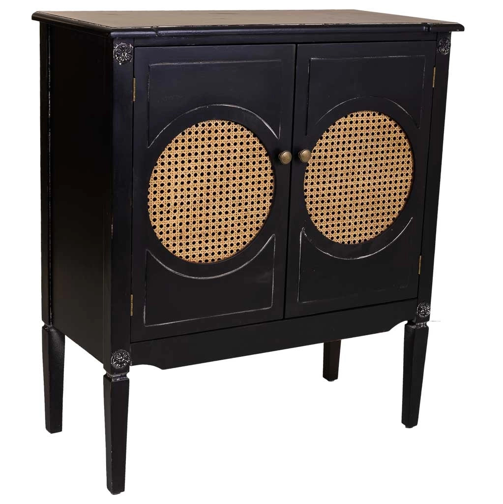 Mobile da ingresso in legno nero 80x38x90h