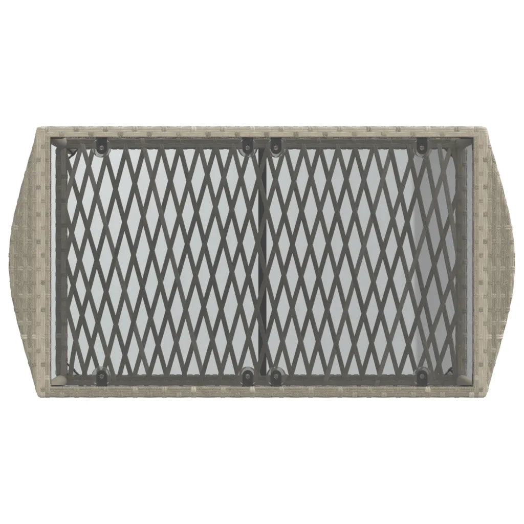 Set Divano da Giardino 4pz con Cuscini Grigio Chiaro Polyrattan 368732