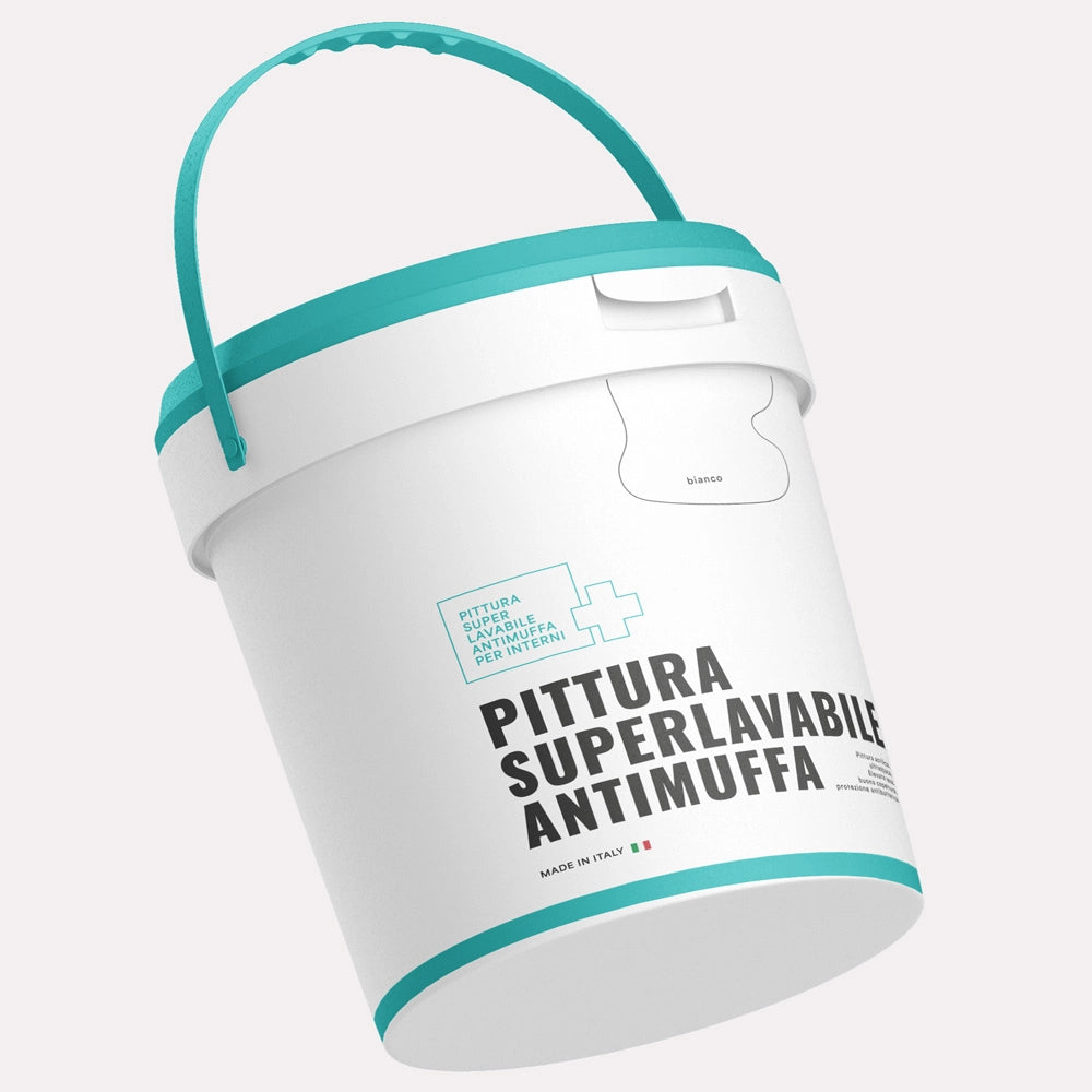 Pittura acrilica ultra opaca super lavabile antimuffa protezione antibatterica *** formato 4 lt, confezione 1