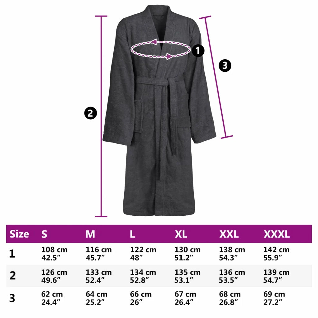 Accappatoio KINN Antracite L Cotone CFW2450703
