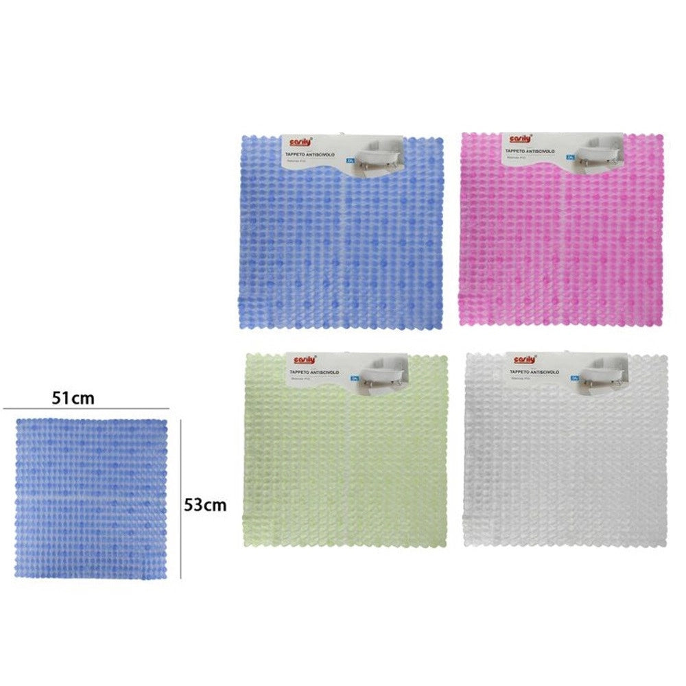 Trade Shop - Tappeto Tappetino Antiscivolo Per Vasca Da Bagno Doccia Colorato 51x53 Cm 59640 -