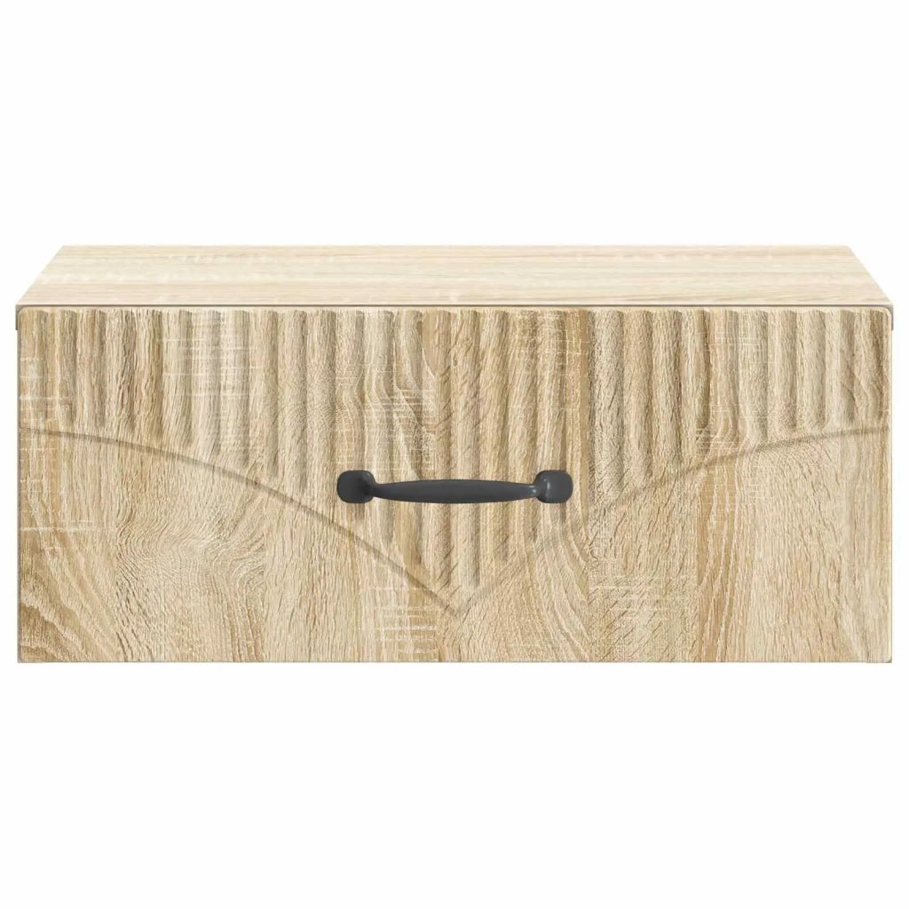 Comodino | Armadio da Notte | Mobiletto da notte a muro Rovere Sonoma 49 x 34,5 x 20 cm