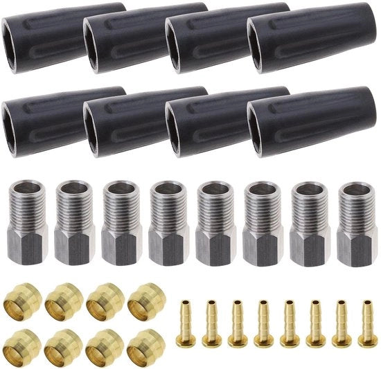 Set di freni a disco idraulici - Inclusi 4 x anelli di lubrificazione - 4 x anelli di pressione - 4 x viti per serbatoio - 4 x coppe di stoffa