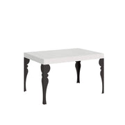 Tavolo allungabile 120/380x90 cm Paxon bianco frassino gambe antracite