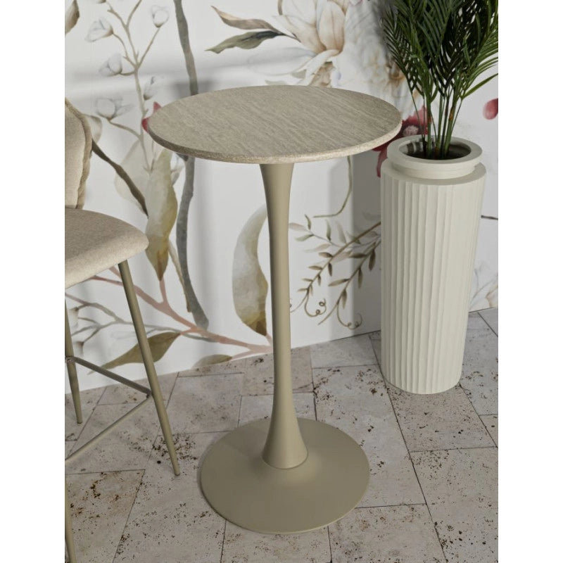 Tavolo Bar Alaska Crema cm ø 60x106