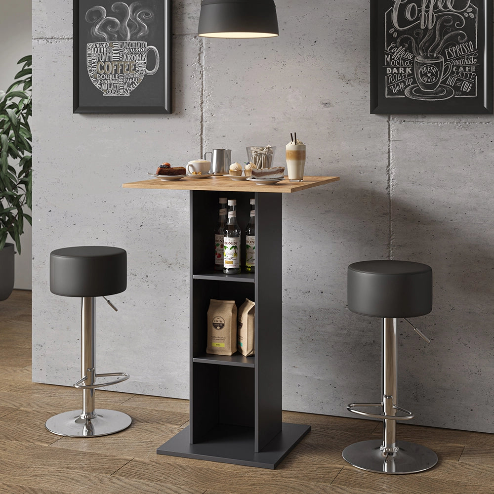 Vicco Tavolo bar alto Antracite 70 x 70 cm