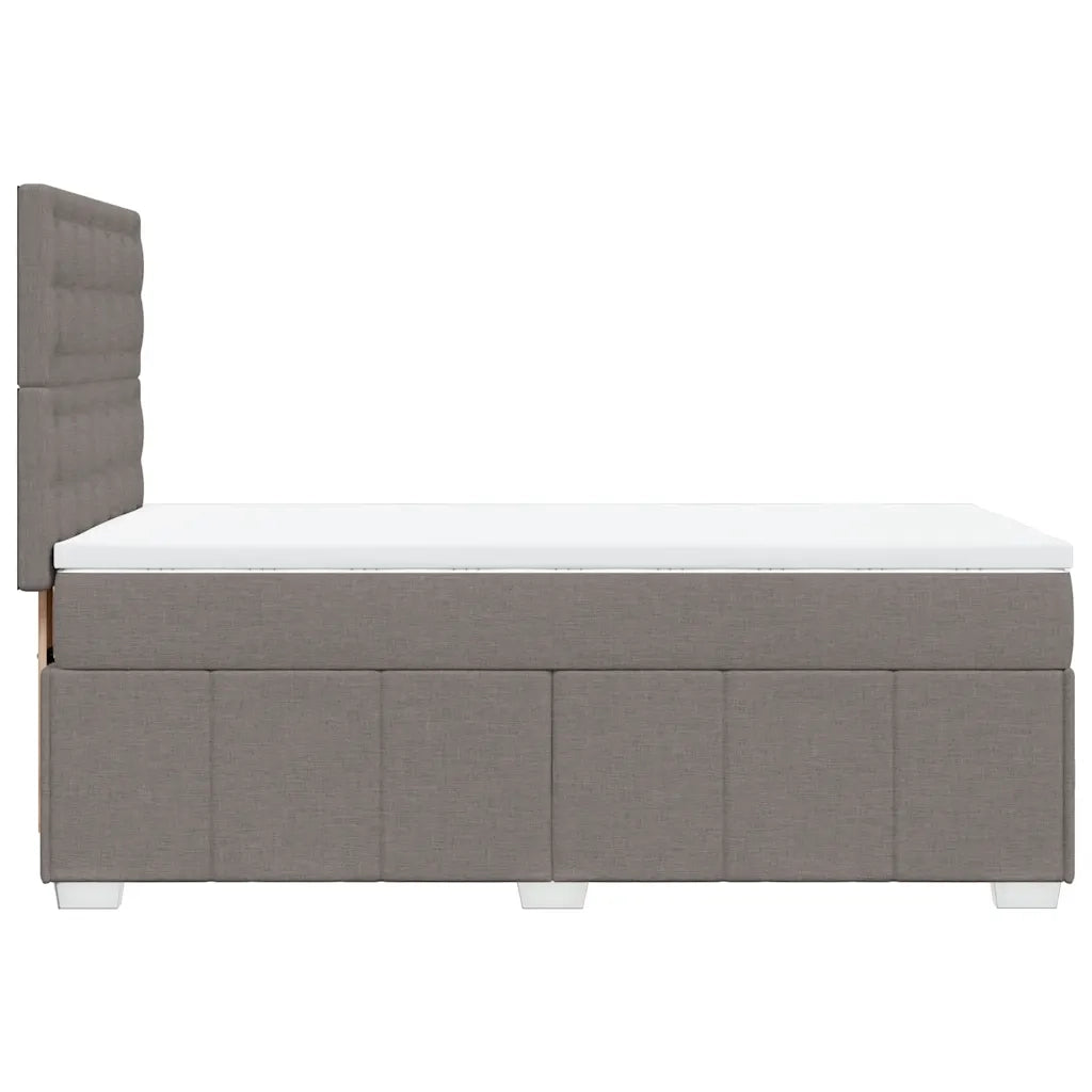Giroletto a Molle con Materasso-Struttura Letto Tortora 80x200 cm inTessuto 624460