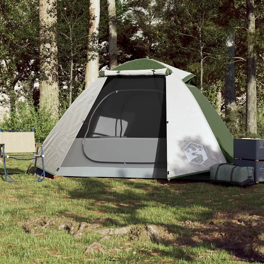 Tenda da Campeggio a Cupola per 2 Persone Verde Impermeabile 94323