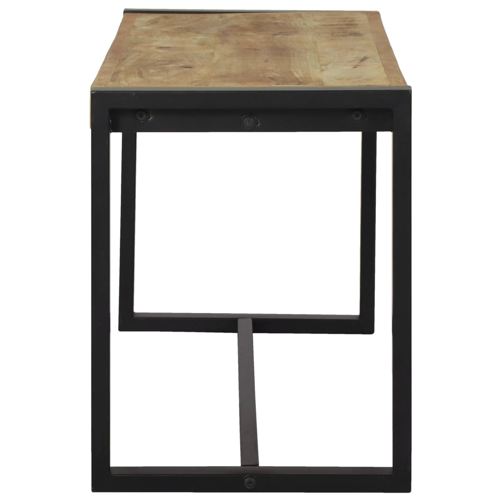panchina 100x35x45 cm in legno massello di mango