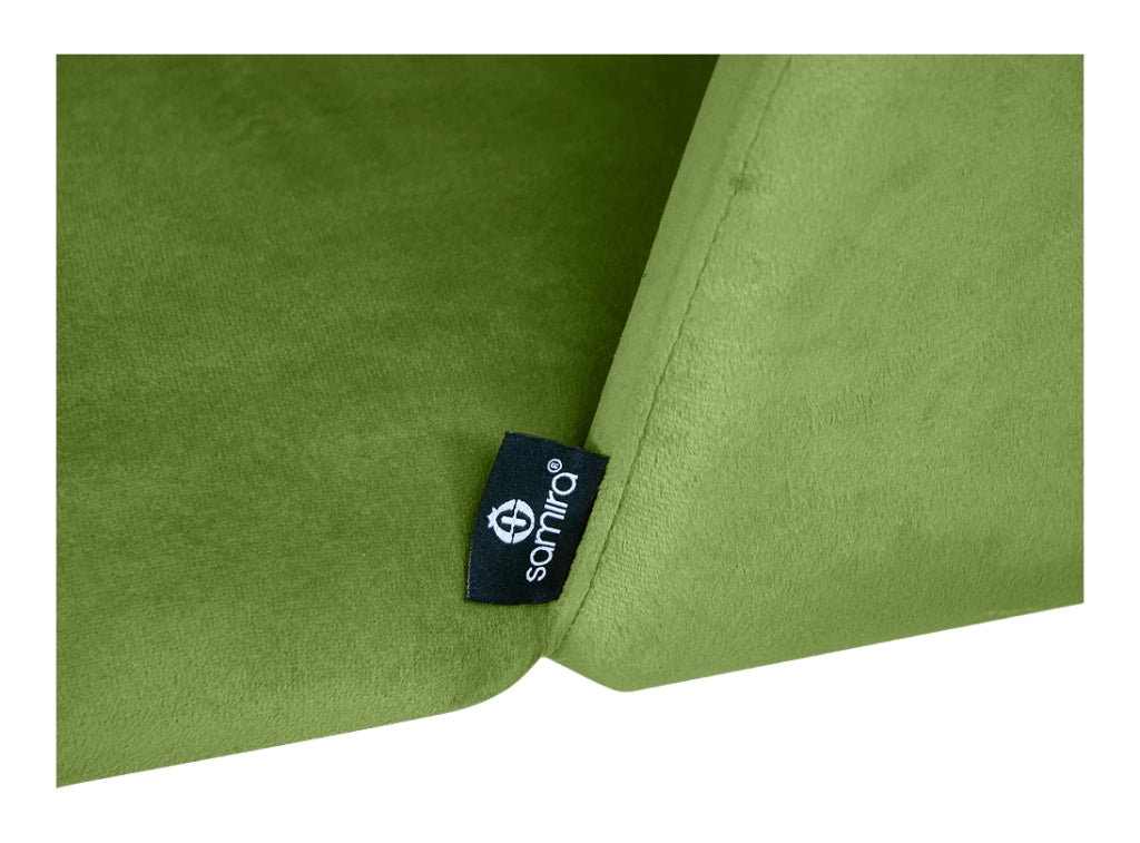 Sedia da pranzo imbottita in velluto verde pistacchio (2pz) - Zoe - SD39ZOPM