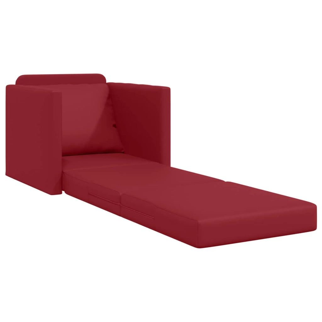 Divano letto 60cm Rosso Vino Pelle Artificiale 4106633