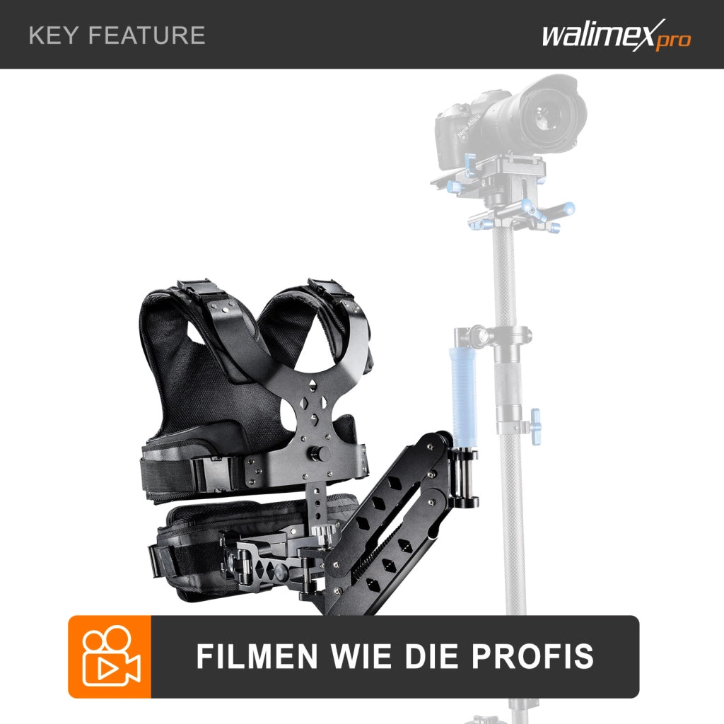 StabyBalance Set, gilet e braccio a molla per steadycam fino a 4 kg, accessori per treppiedi per videografia professionale, filmati video