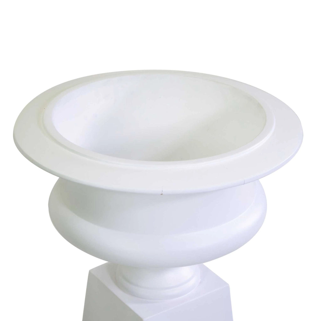 Portavaso resina bianco opaco cm 58x58h67
