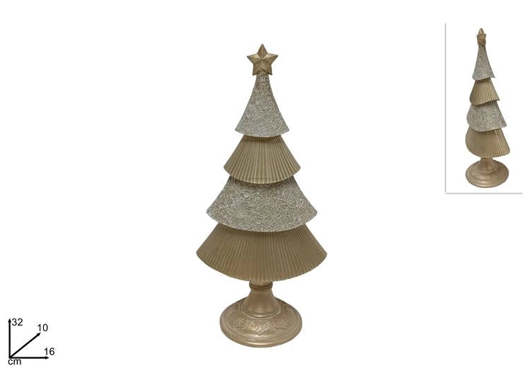 Decorazione Natalizia Alberi di Natale in Ceramica Decorato 32 cm