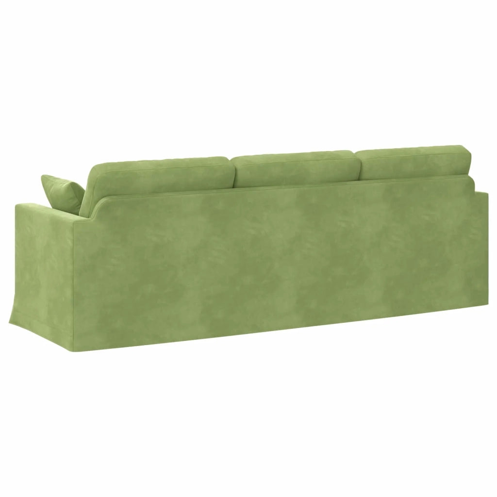 Divano Verde chiaro 228 x 78 x 80 cm Velluto