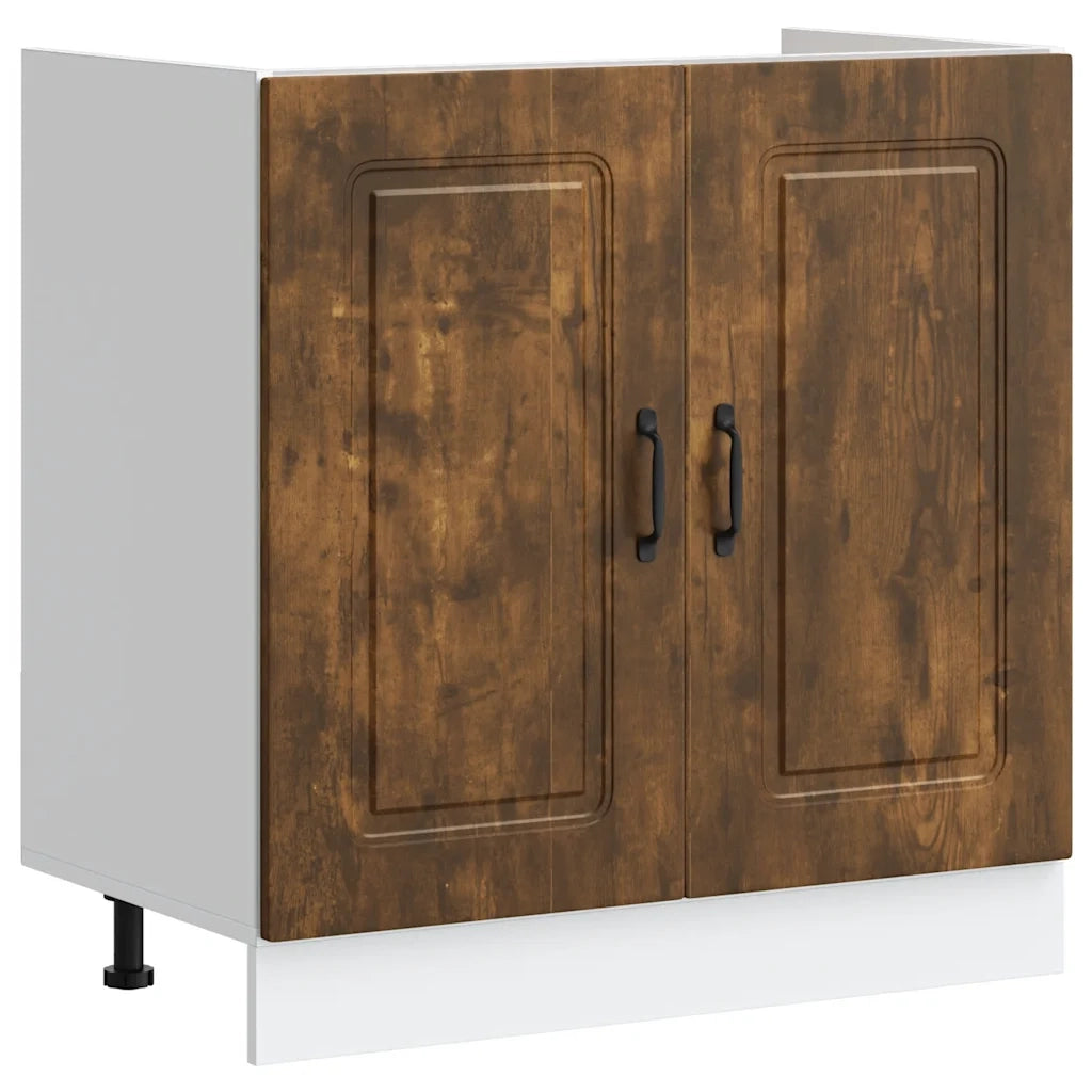 Mobile base lavello Kalmar Rovere Fumo 80x46x81,5 cm Truciolato