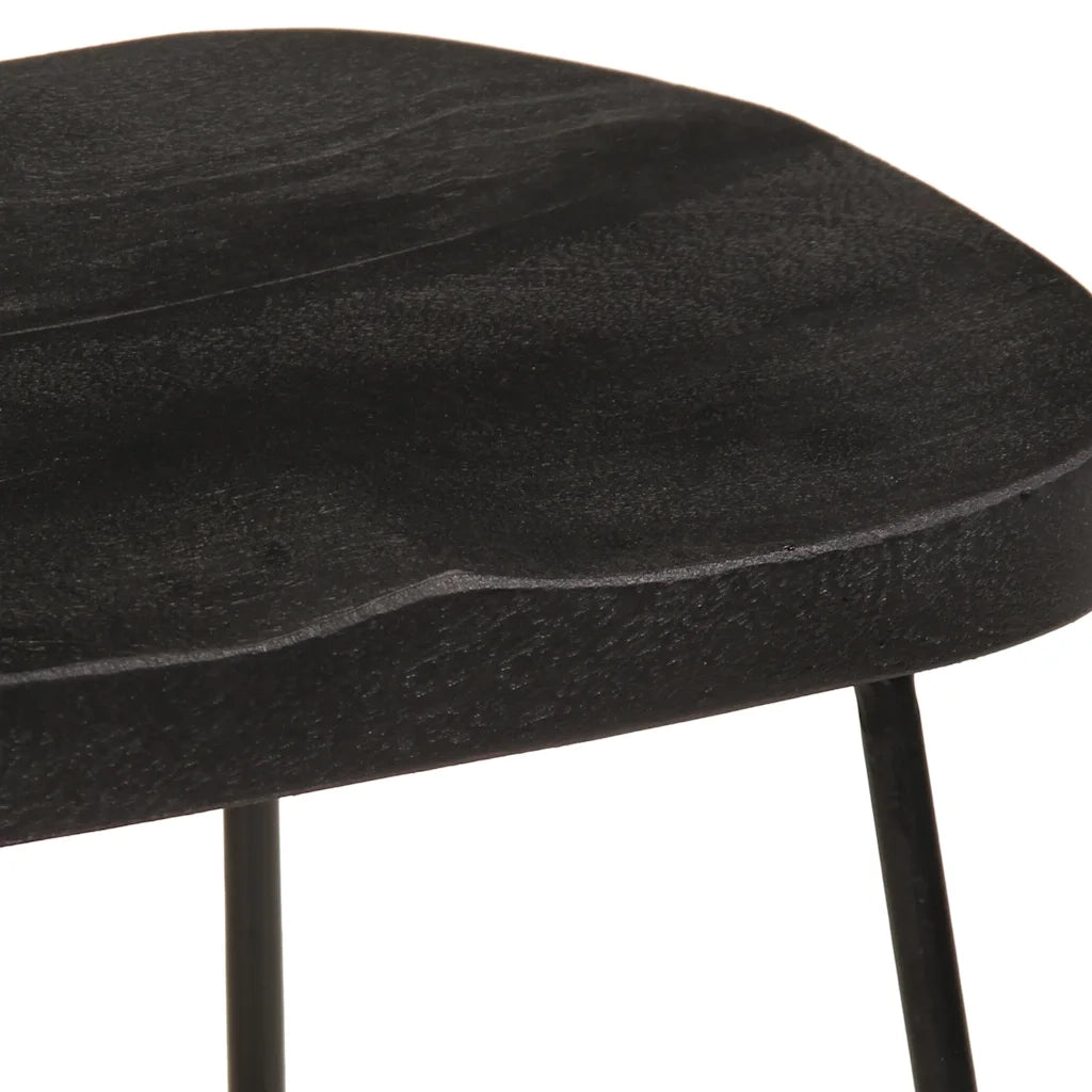 Sgabelli da Bar 2 pz Neri 45x40x62 cm Legno Massello di Mango 4013528