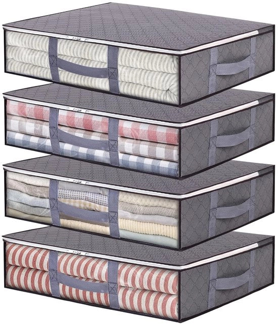 Contenitore di archiviazione con grande capacità - 40 litri - sostenibile - 60 x 45 x 15 cm