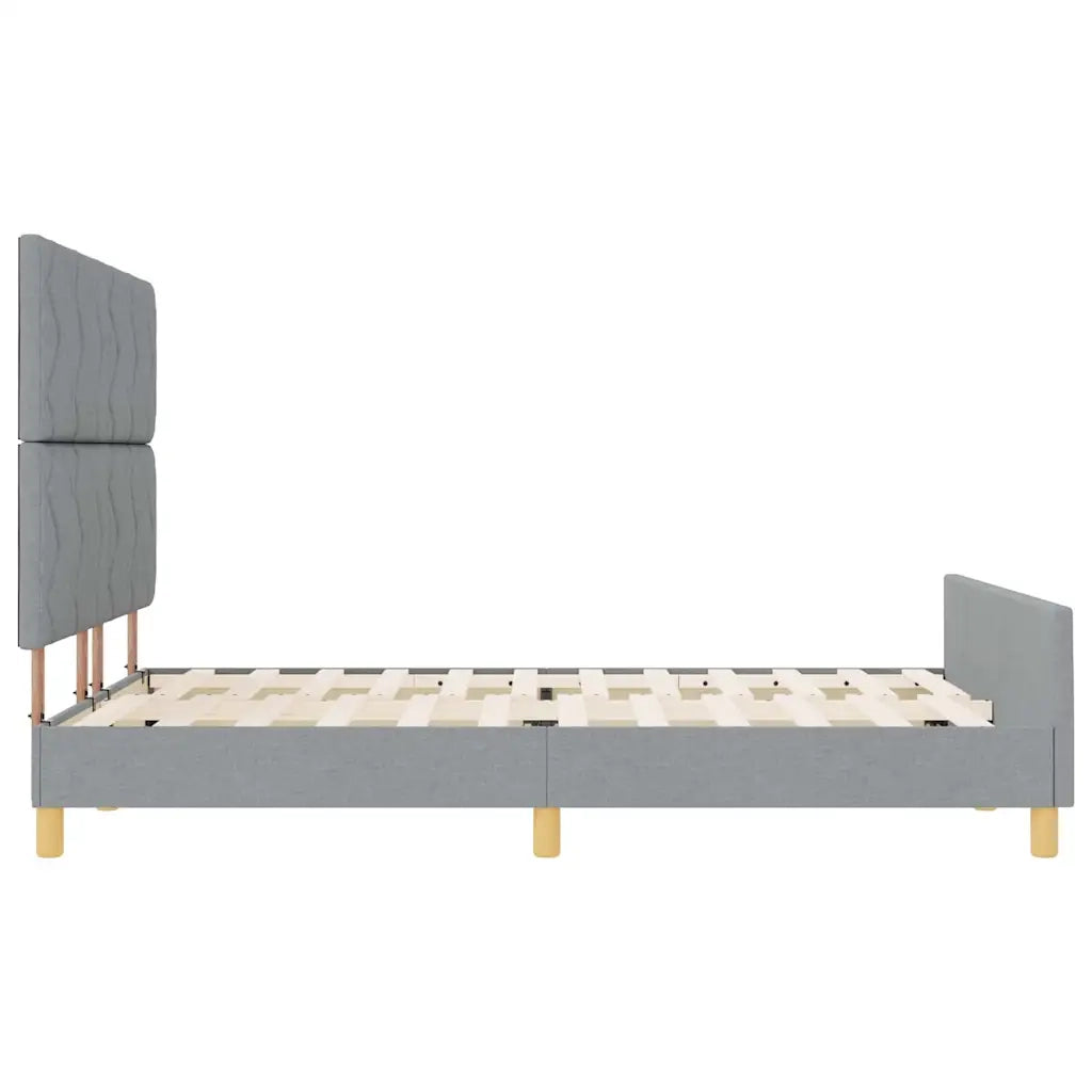 Struttura del letto Grigio chiaro 140 x 190 cm Tessuto 3344802