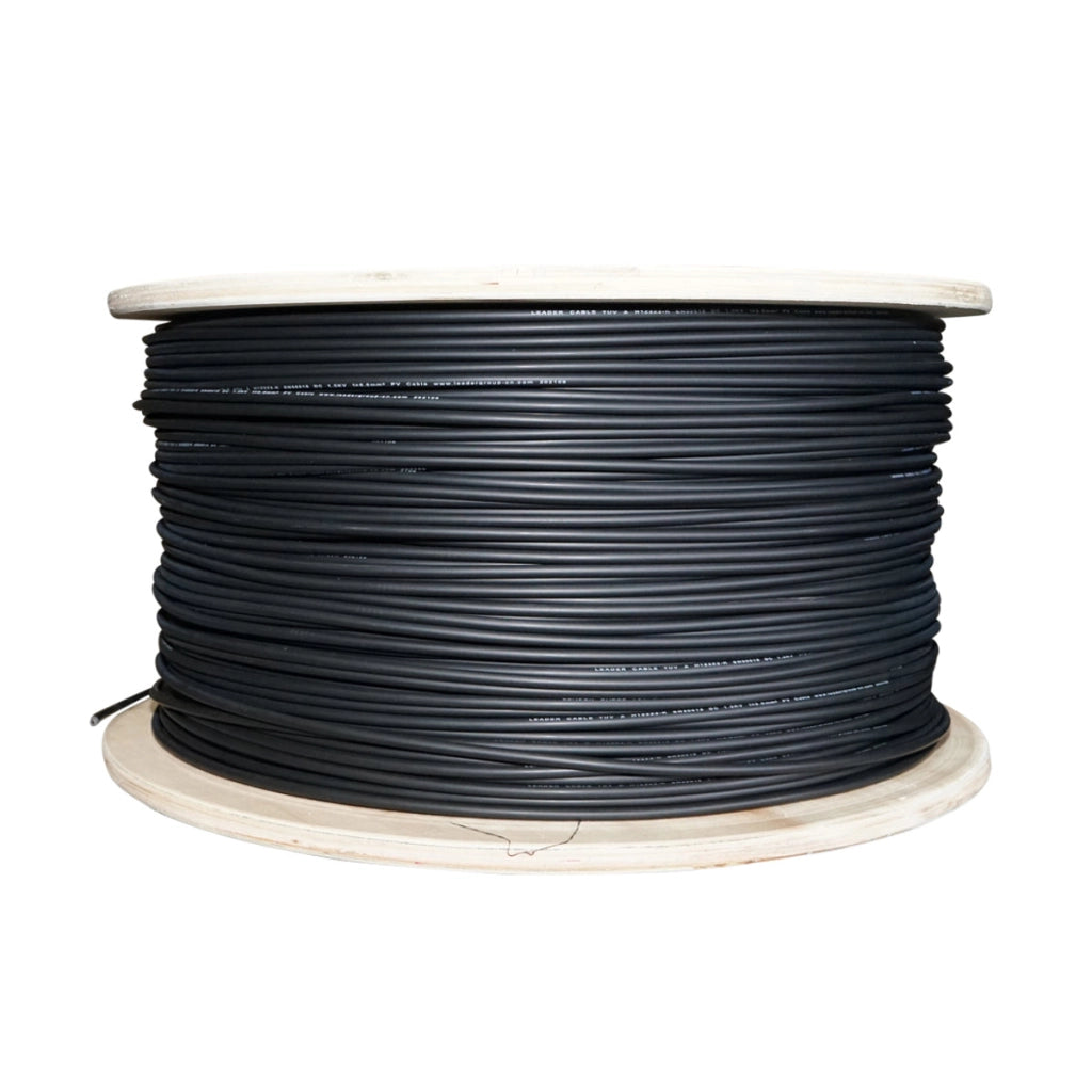 Bobina di cavo per pannello solare 6mmx1000m nero 1,5KV, H1Z2Z2-K Leader