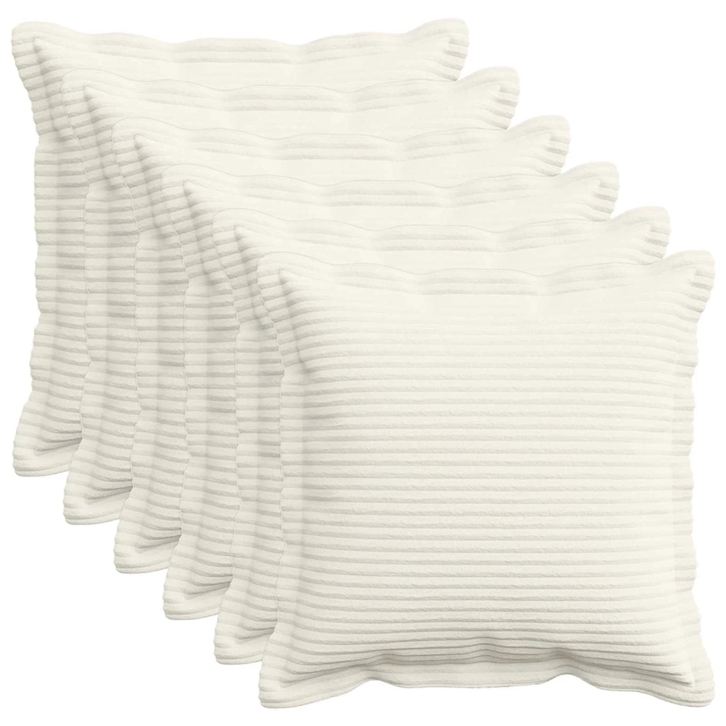 Federa 6 pz HOUTEN Crema 30 x 30 cm corduroy 915830