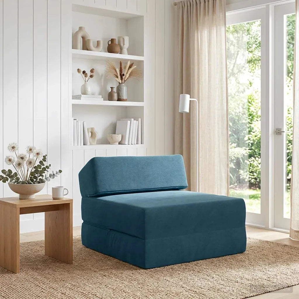 Divano Letto Pieghevole Blu 60 x 70 x 41 cm Tessuto