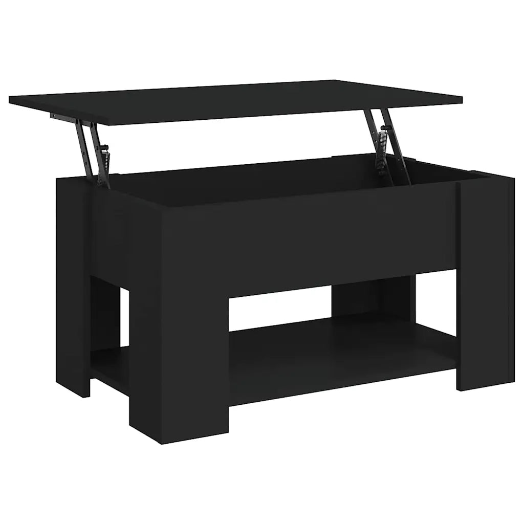 Tavolino da Salotto-Tavolino da soggiorno-Tavolo Nero 79x49x41 cm in Legno Multistrato