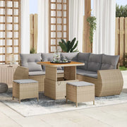 Set Divano da Giardino 8 pcs Beige e Grigio Chiaro polyrattan 3363822