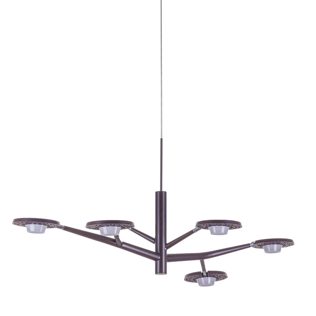 Lampada a sospensione Italux Kresyda LED 6 luci bronzo