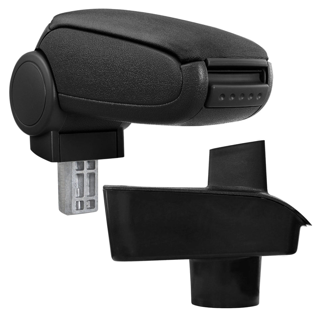 Bracciolo centrale per Ford Fiesta '09 con scomparto imbottito in tessuto nero 03_0000448