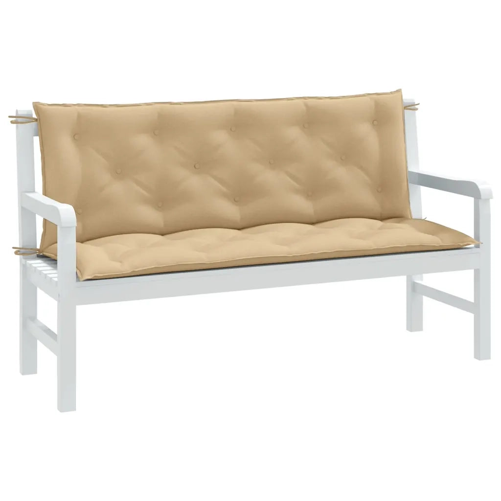 Cuscini Panca Giardino 2pz Beige Mélange 150x50x7 cm Tessuto 4002611