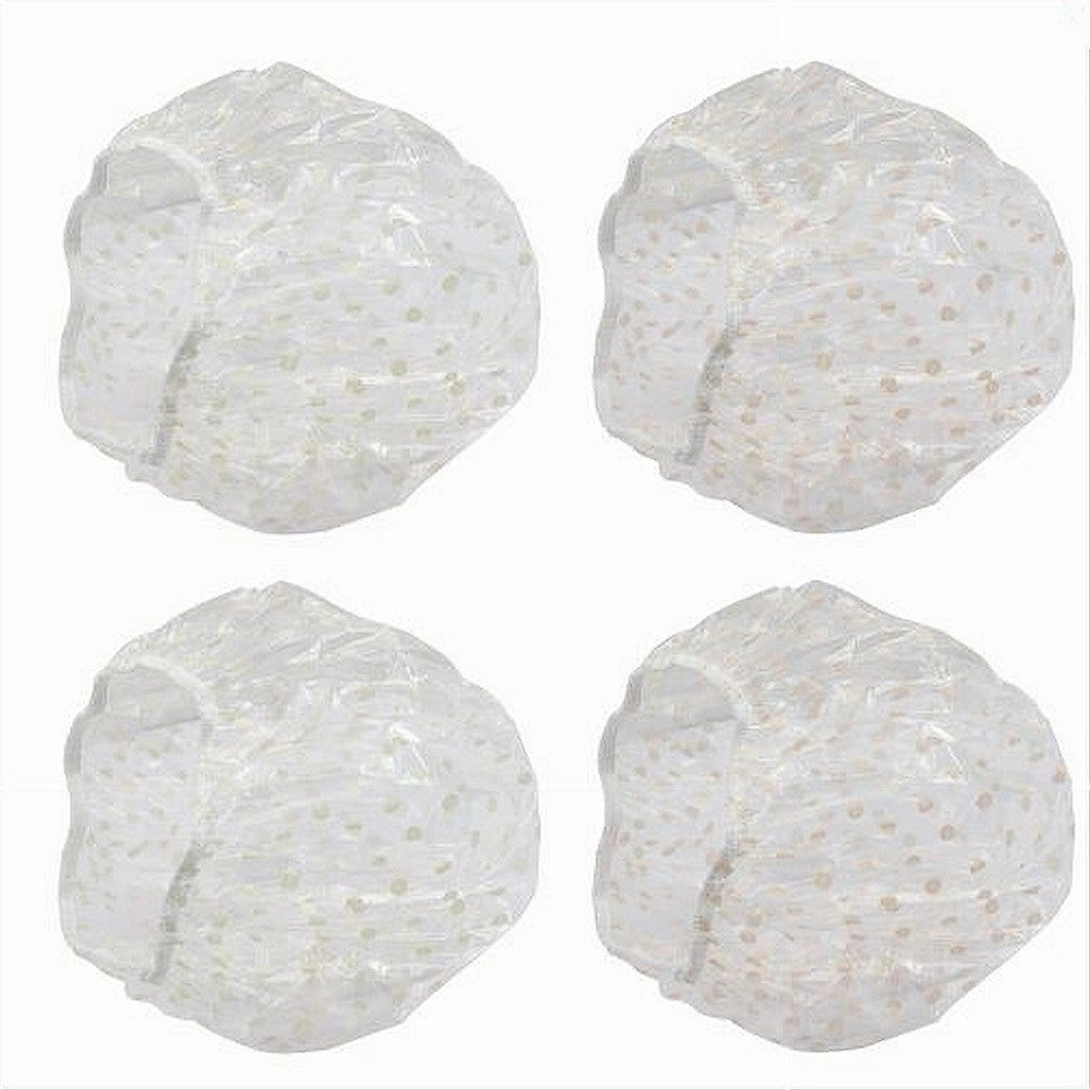 Trade Shop - Set 8 Pz Cuffia Per Doccia Bagno Elastico Fantasia A Pois Protegge Capelli 79525 -