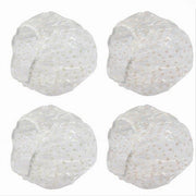 Trade Shop - Set 8 Pz Cuffia Per Doccia Bagno Elastico Fantasia A Pois Protegge Capelli 79525 -