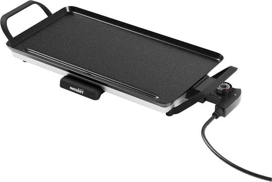 Griglia a Tavola Slim M - Superficie di cottura regale da 46 x 26 cm - Superficie antiscivolo - Maniglie Cool-Touch rimovibili - Termostato regolabile - Facile da pulire Griglia a contatto con piastre rimovibili