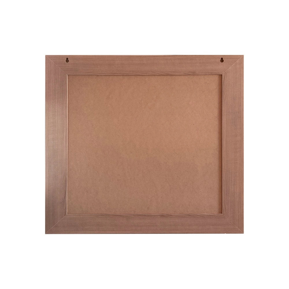 Specchiera Quadrata Plana 90x90 cm con Cornice Larice Cherry – Design Moderno ed Essenziale